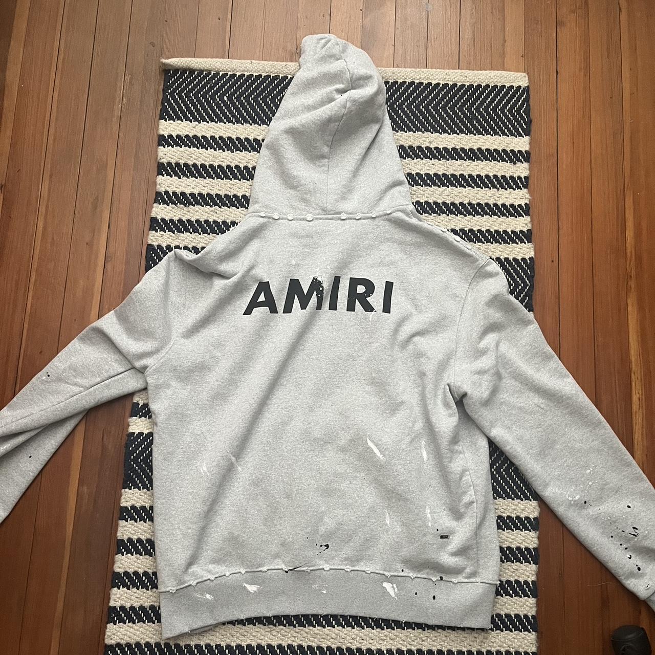 AMIRI Embroidered Paint Drip Core Logo Hoodie - Depop