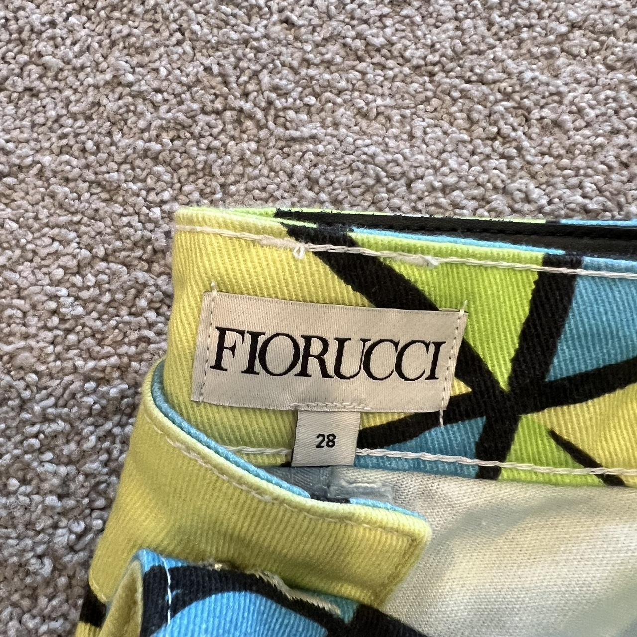 Fiorucci Women's Blue and Green Jeans (2)