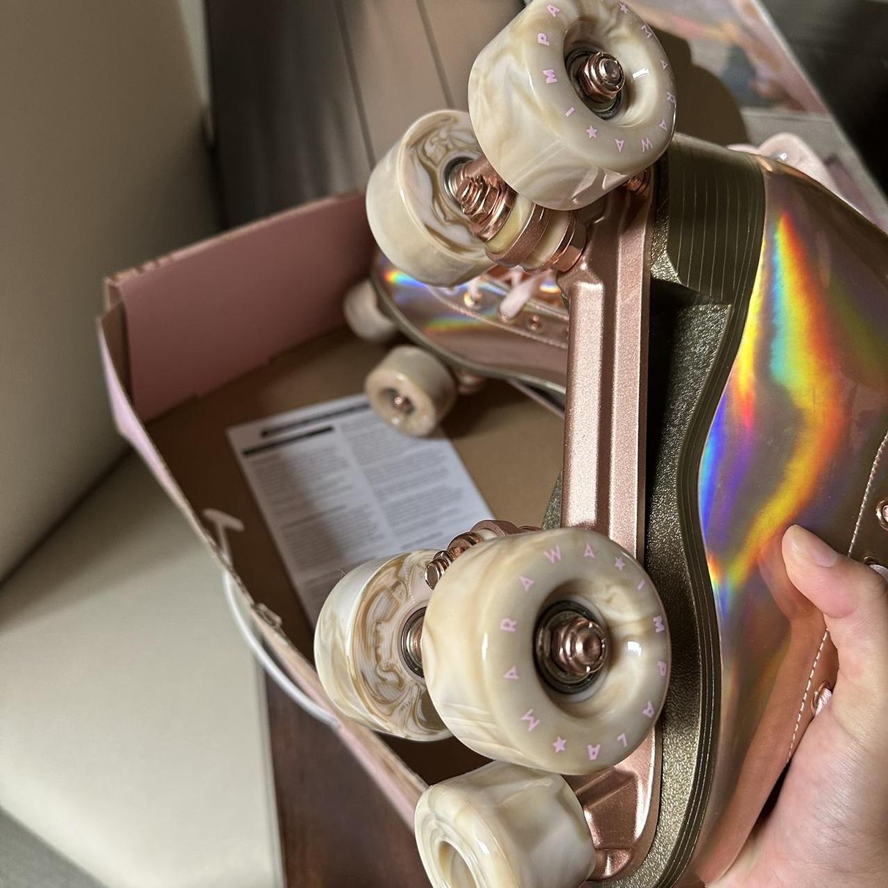 Impala Roller skates Marawa Rose Gold Quad Skates,... Depop