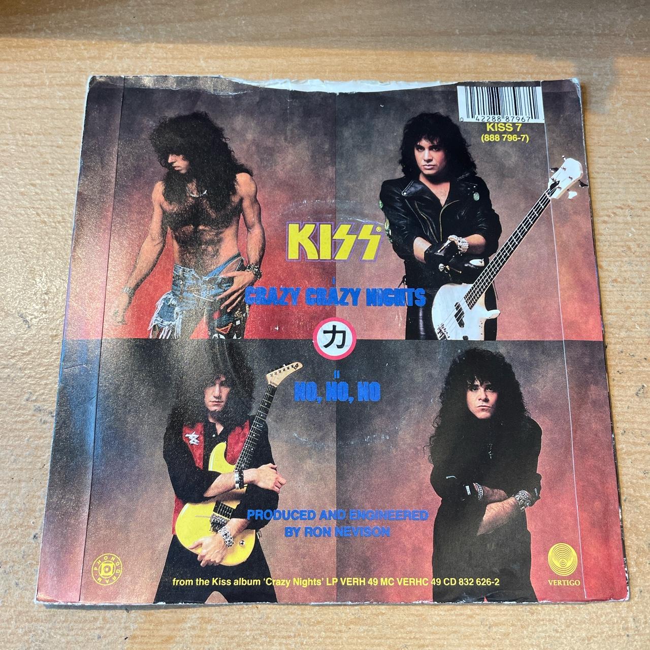 Kiss Crazy Crazy Nights / No, No, No 7” vinyl single... - Depop