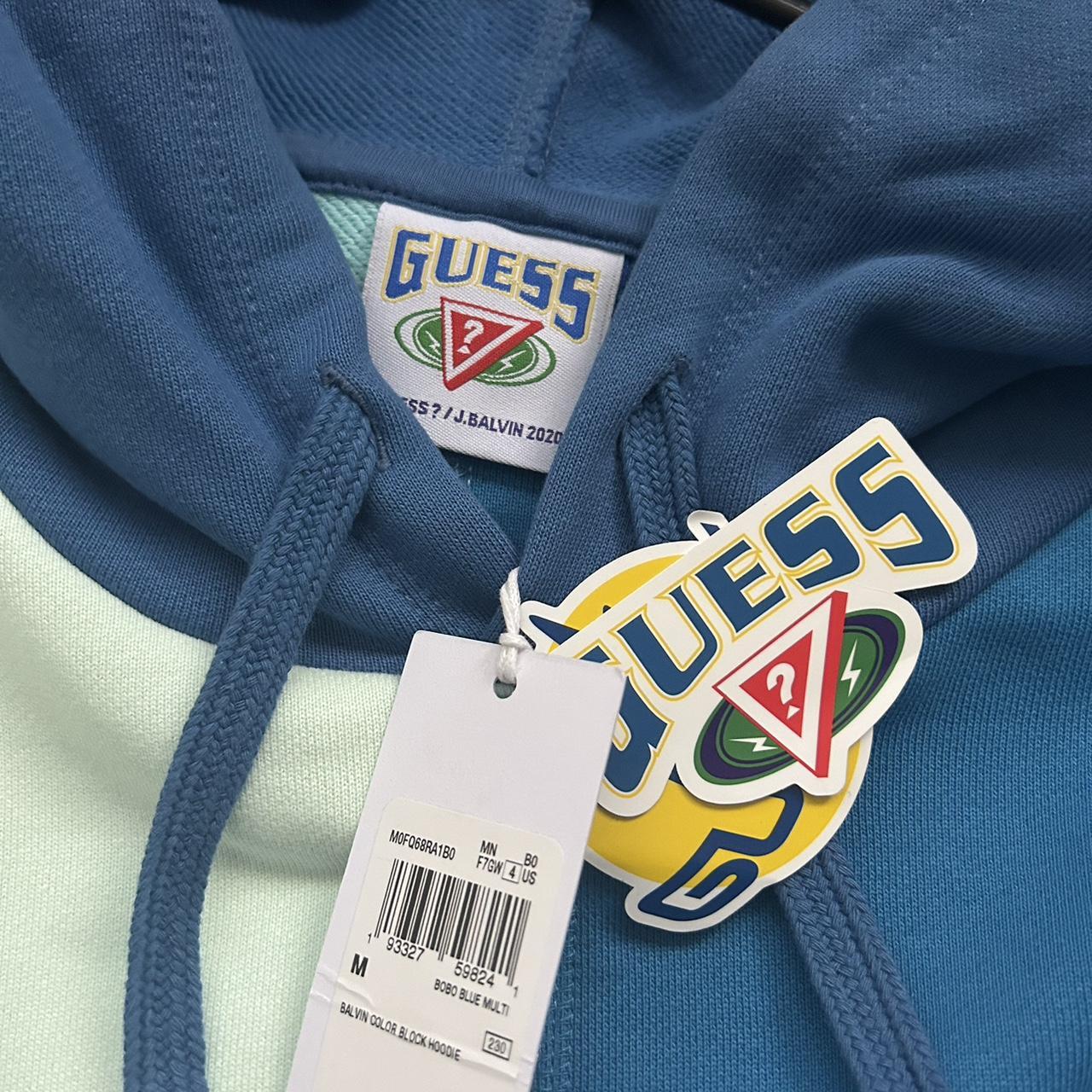 men s guess color blocked hoodie size medium new Depop