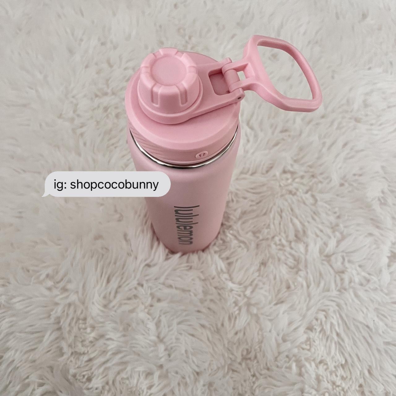 pink and white lululemon water bottle💗🤍 •only used - Depop