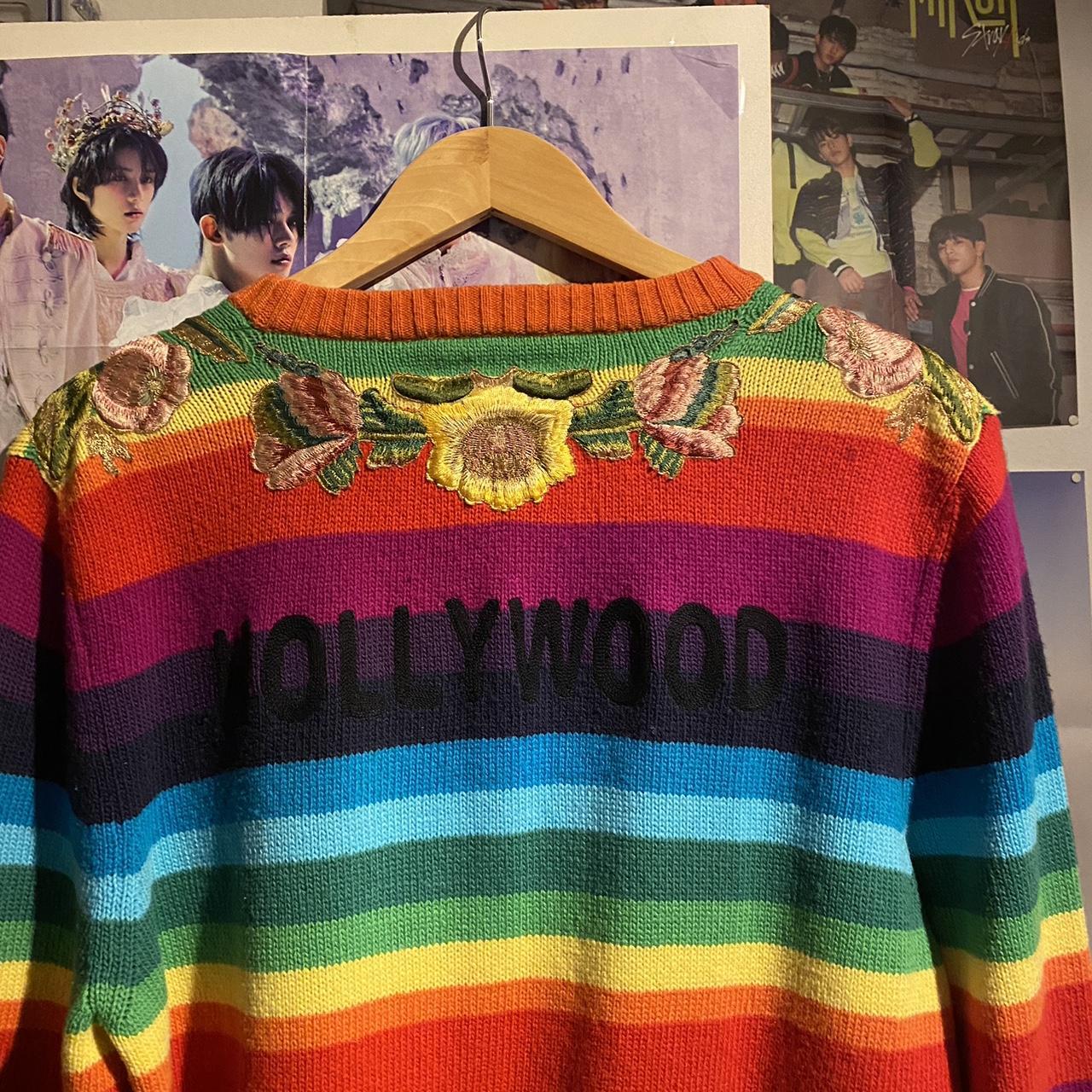 Gucci Angry Cat rainbow sweater looking for