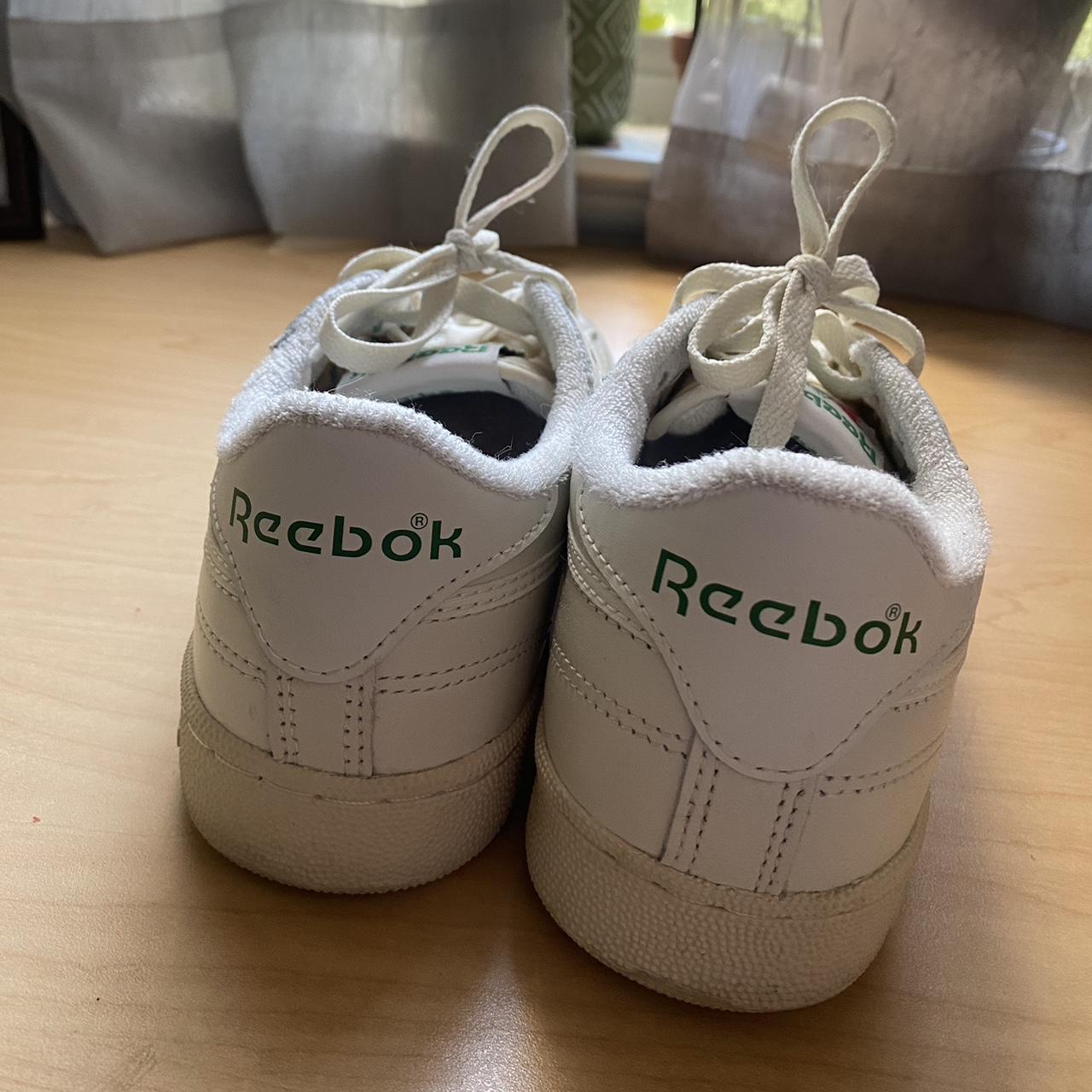 Reebok Women's Cream and White Trainers Depop