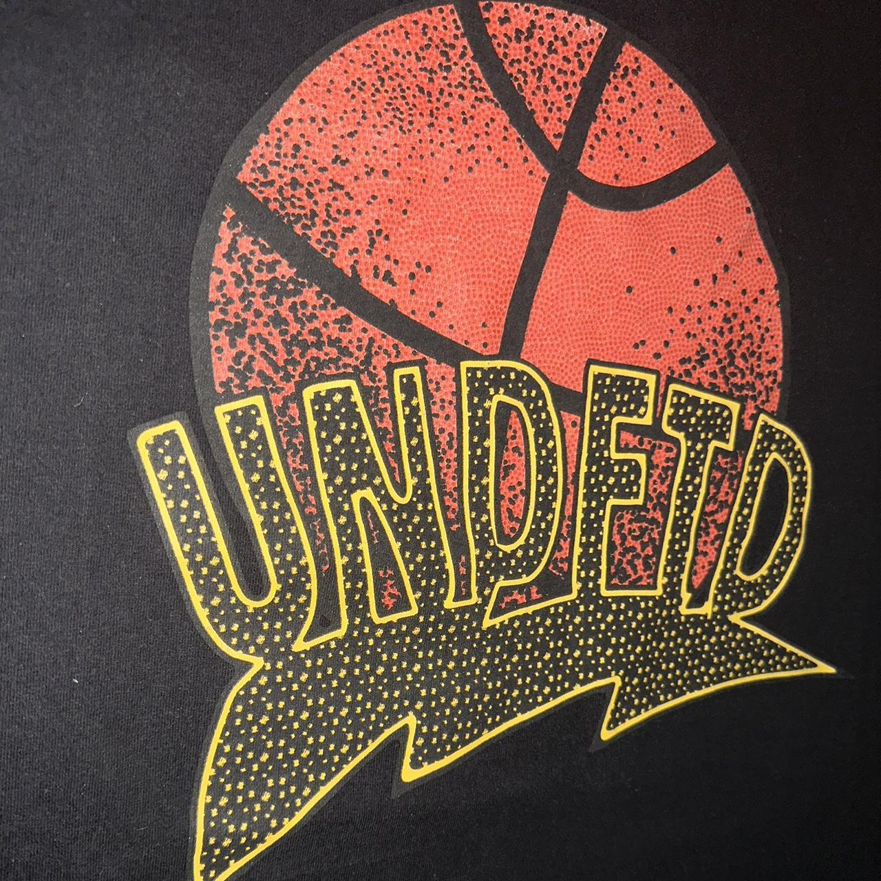 Undefeated Men's Black and Orange T-shirt (2)