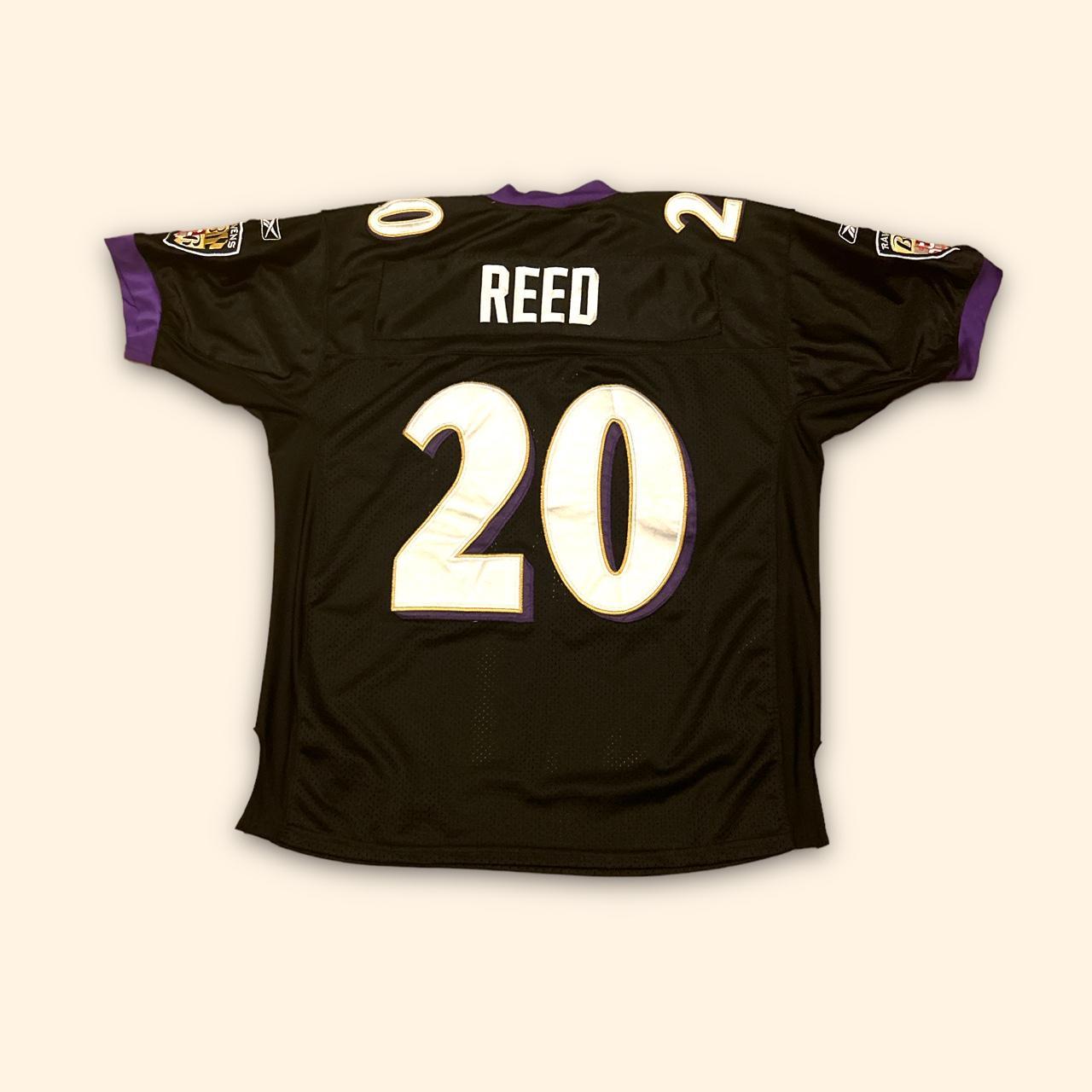 Reebok Ed Reed NFL Baltimore Ravens Football Jersey Size 50 Number 20