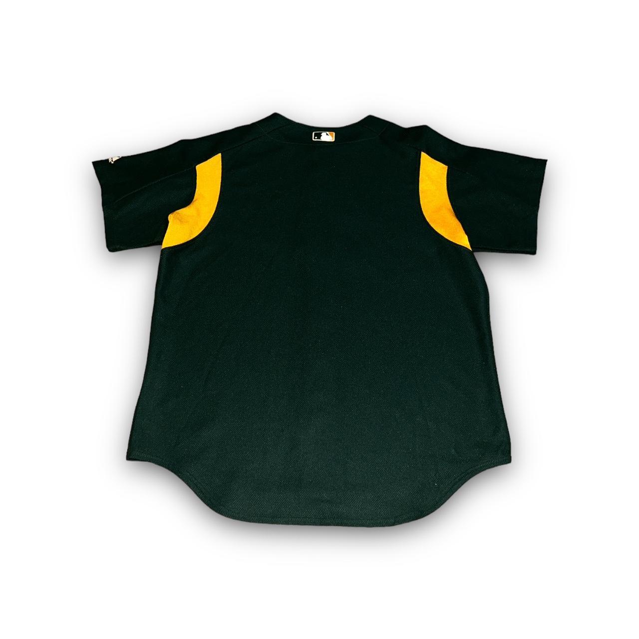 Majestic Oakland athletics gold alternative jersey - Depop