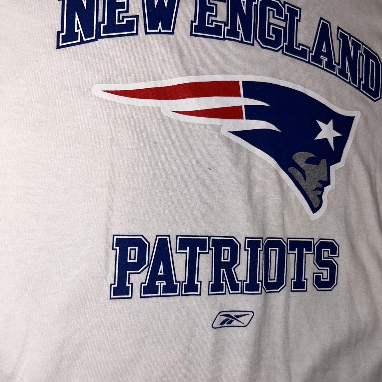 Reebok NE Patriots Blue Mens 4XL Jersey Stitched in - Depop