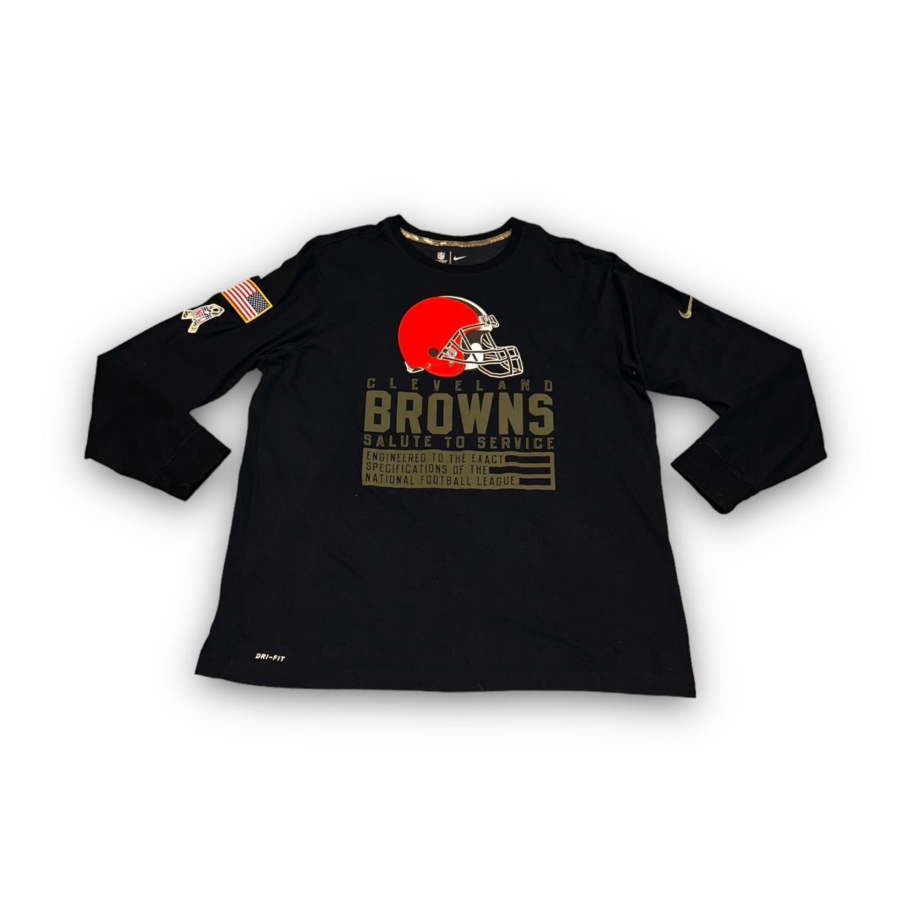 Nike, Shirts, Nike Cleveland Browns Salute To Service Hoodie Nfl Mens  Size Small Black New