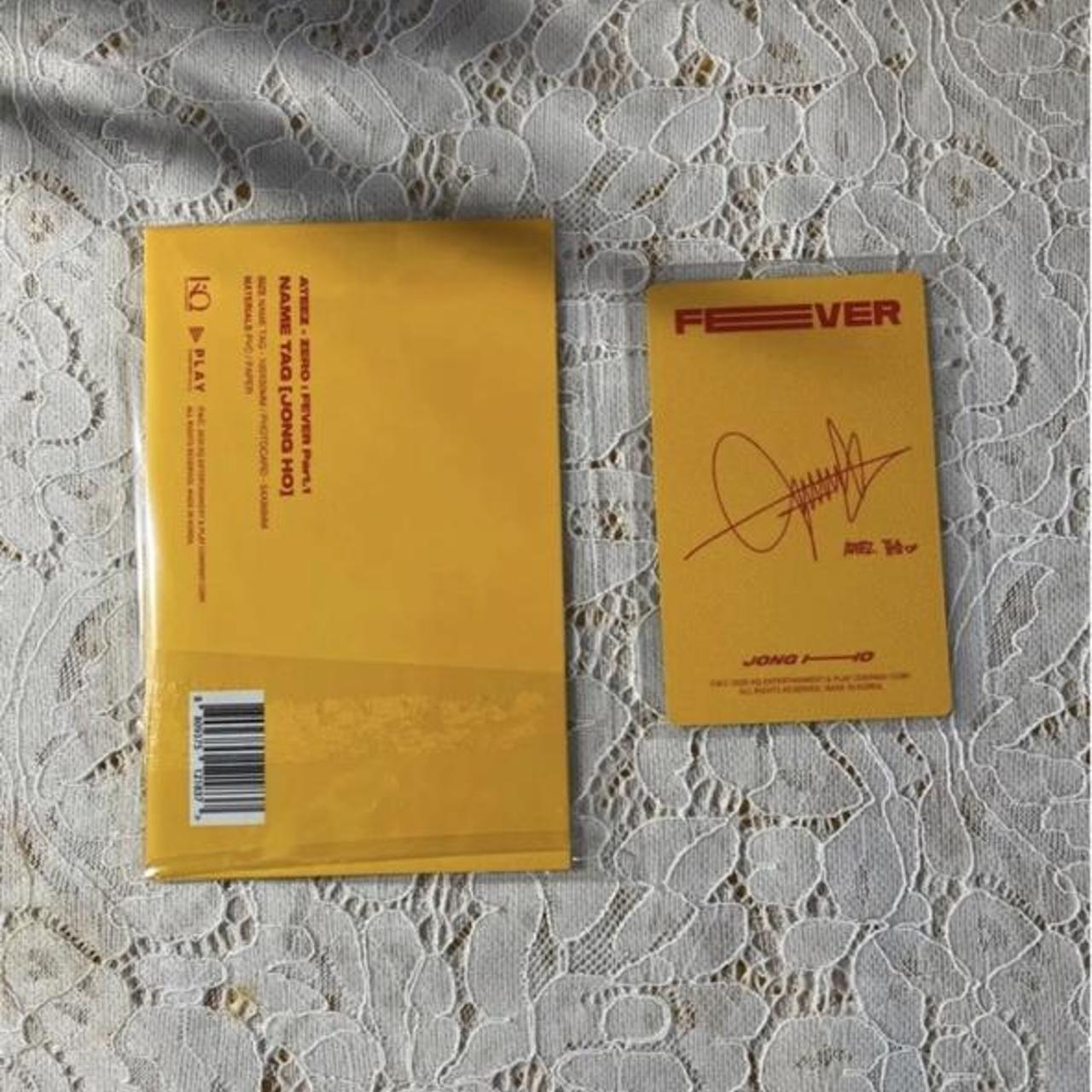 Ateez fever part 1 MMT name tag photocard - Jongho | Depop