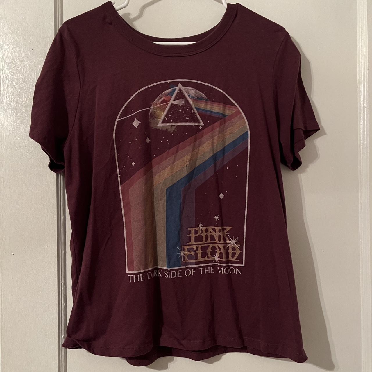 Maroon Pink Floyd tshirt! Super cute for layering... - Depop