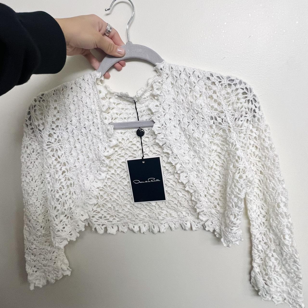 crochet top /cardigan Oscar de la Renta🤍 Depop