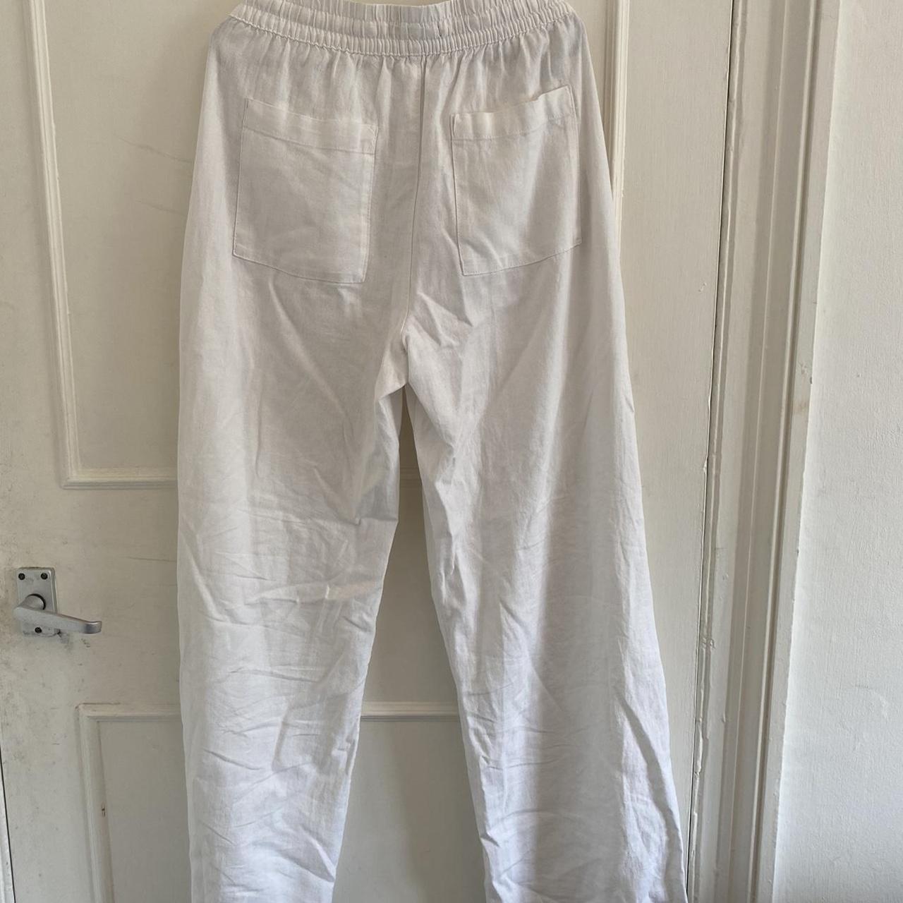 Marks & Spencer Women's White Trousers Depop