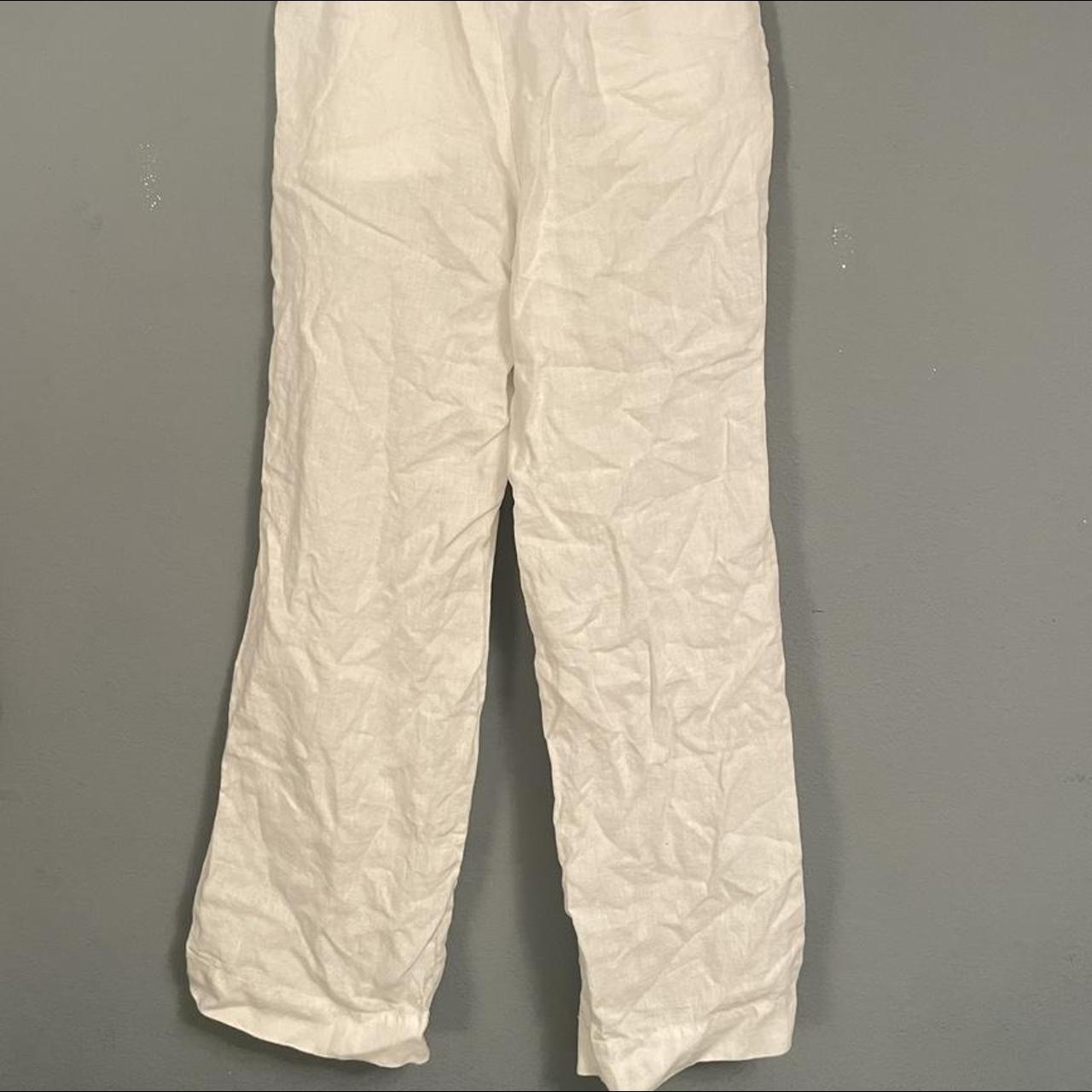 Tommy Bahama Women's White Trousers Depop