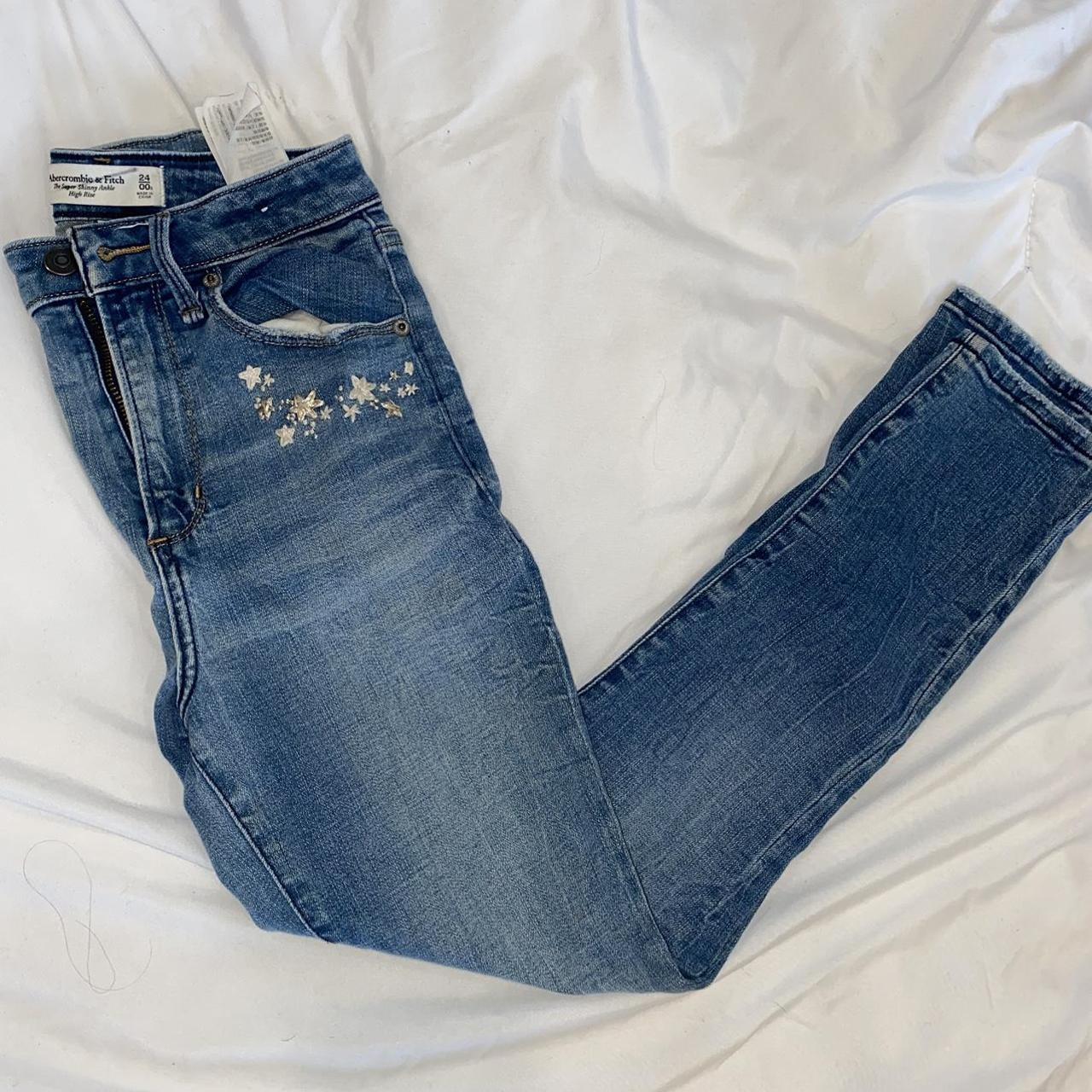 Abercrombie and fitch deals embroidered jeans