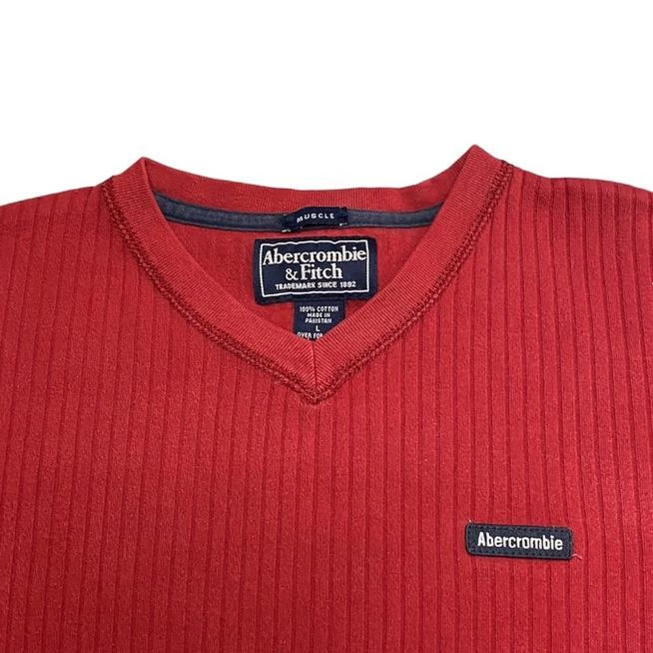 Abercrombie & Fitch Men's Red Jumper Depop