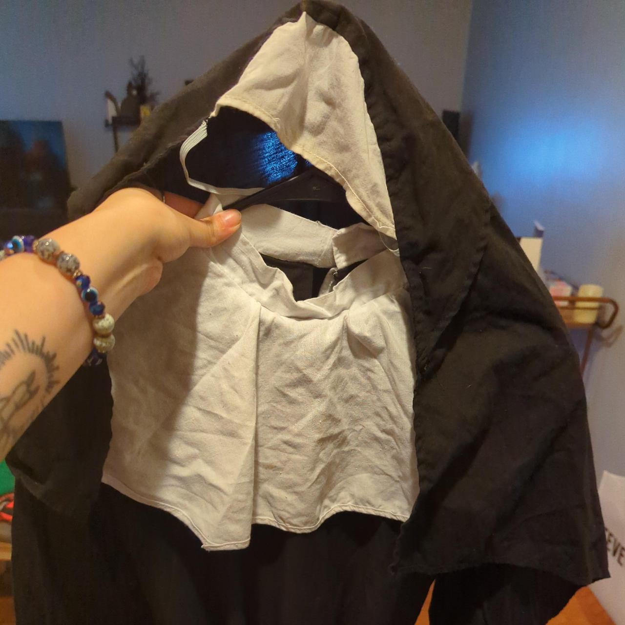 The Nun Costume - comes with the mask, neck thing, - Depop