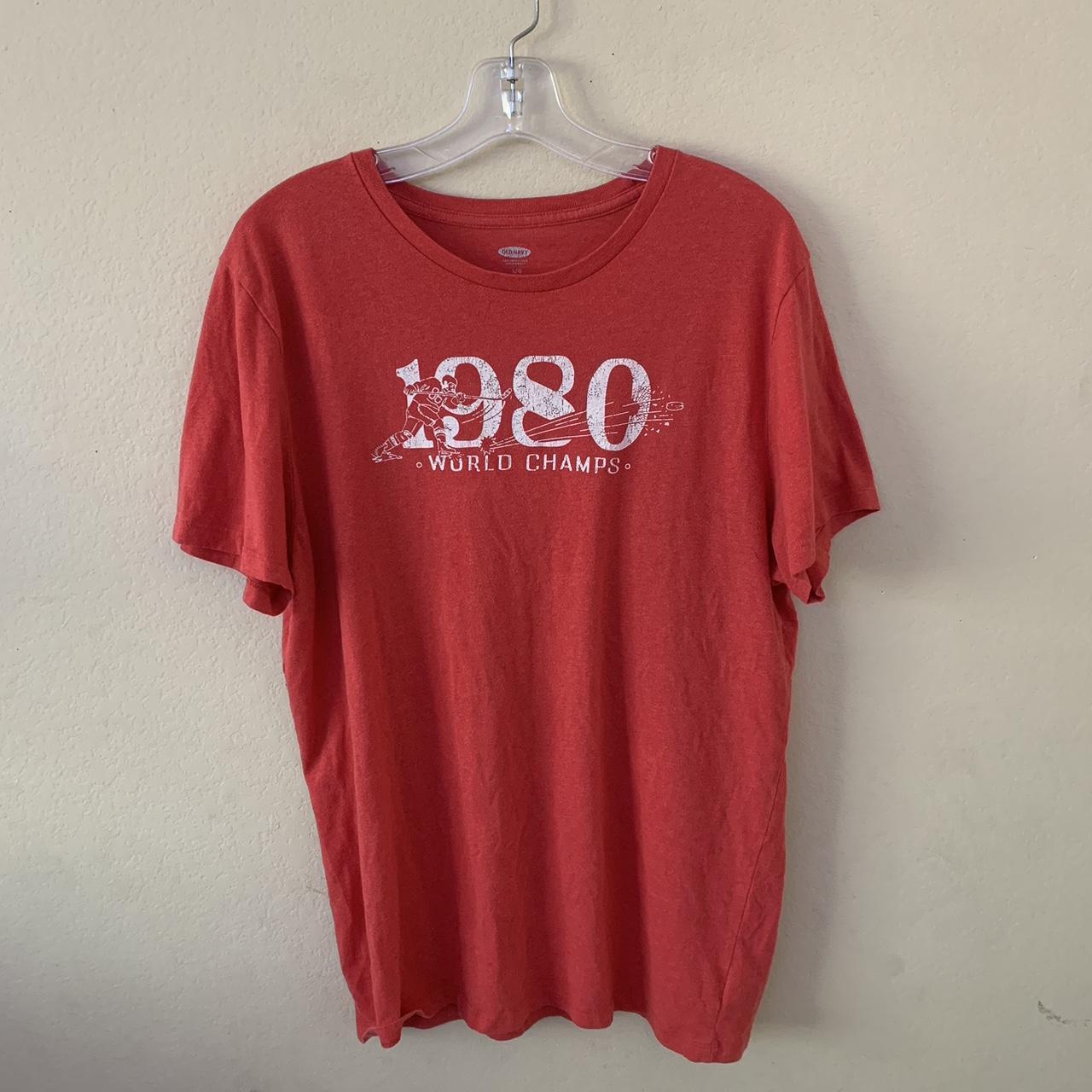 Old Navy Men's Red Tshirt Depop