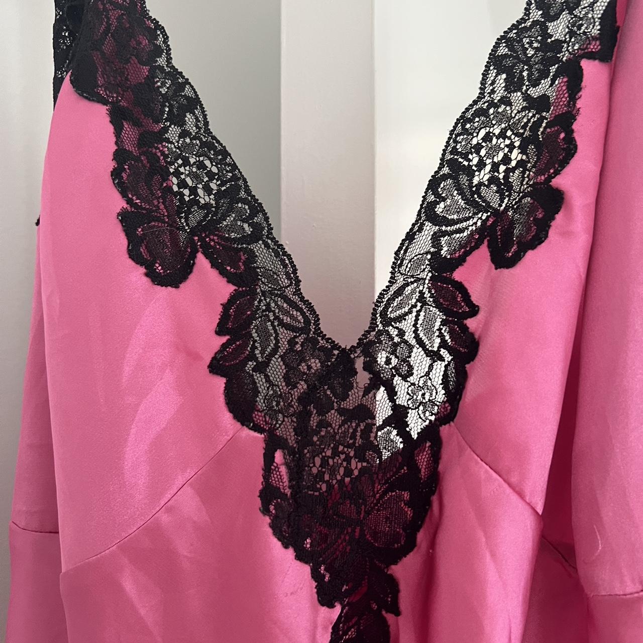 vintage plus size fredericks of hollywood hot pink... Depop