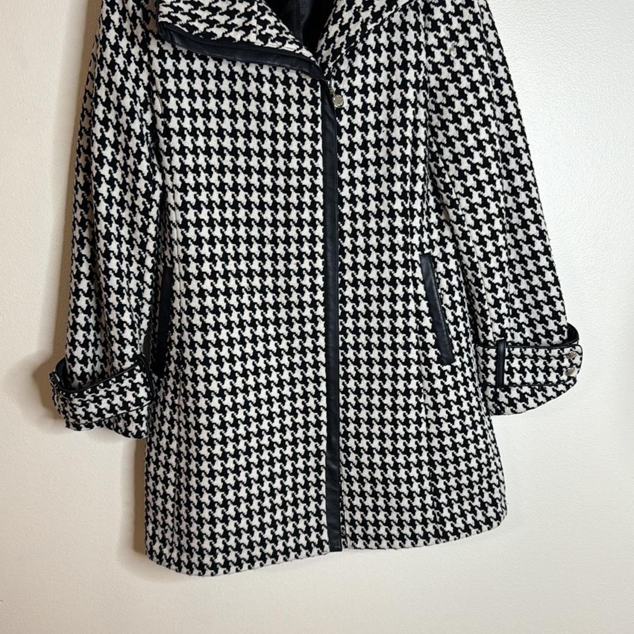 Calvin klein houndstooth deals coat