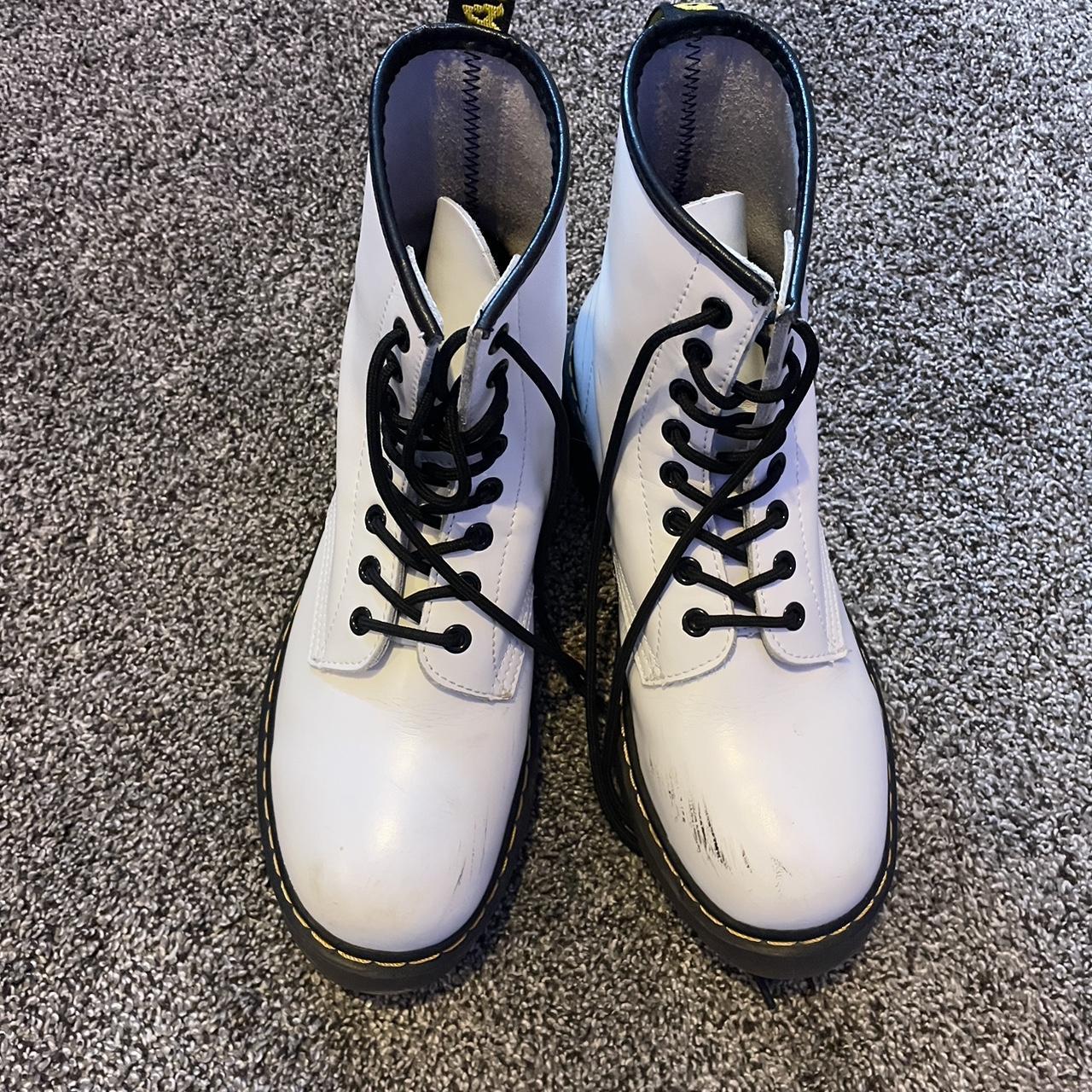 full white doc martens