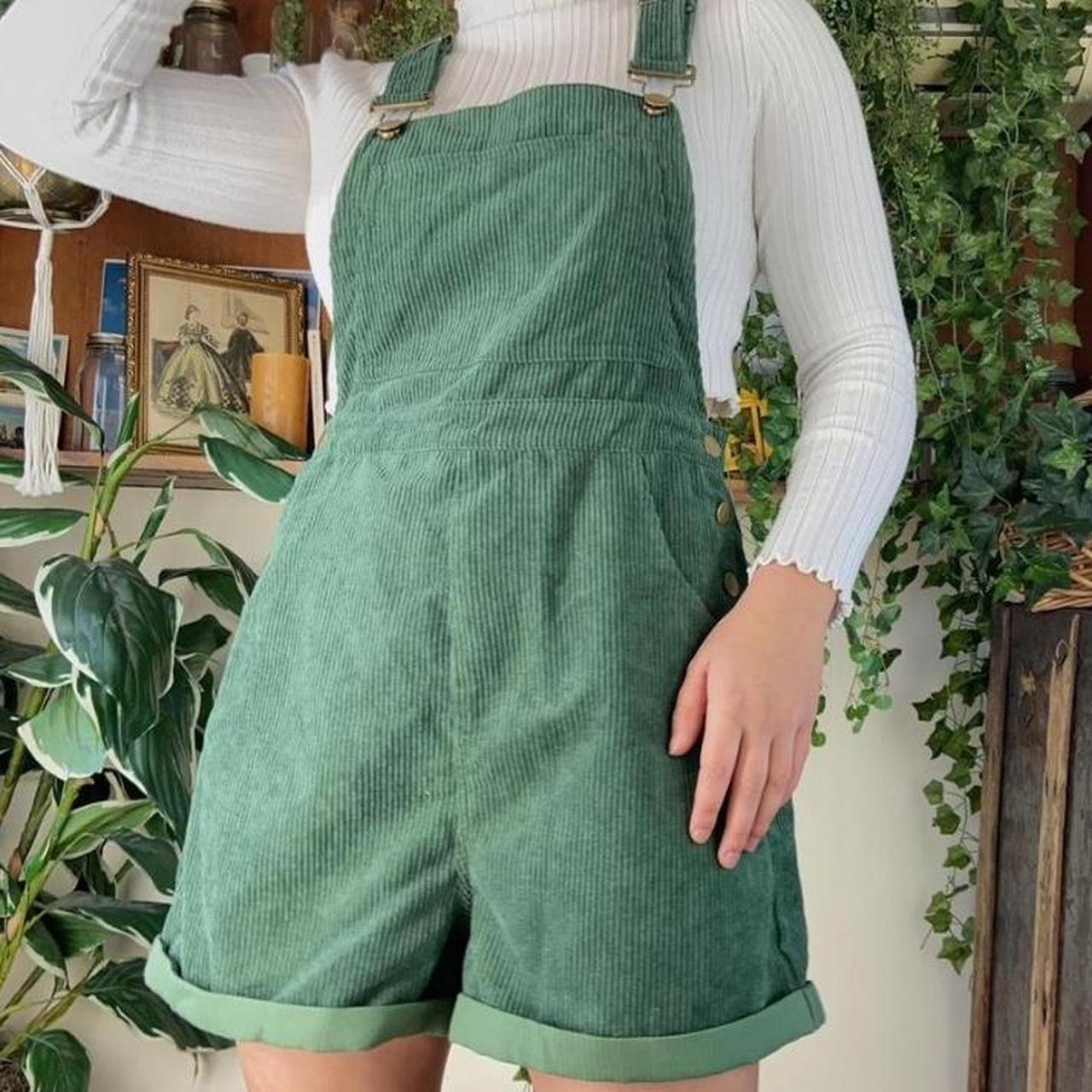 Cider Women's Green Dungareesoveralls Depop