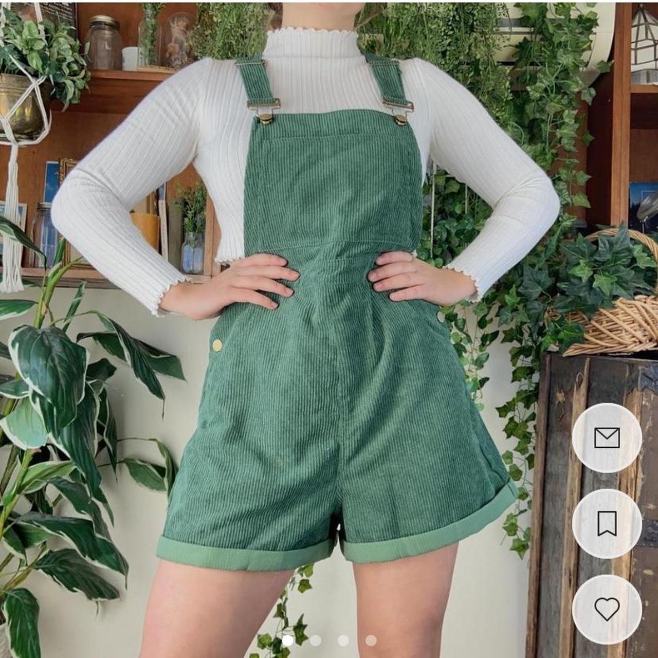 Cider Women's Green Dungareesoveralls Depop