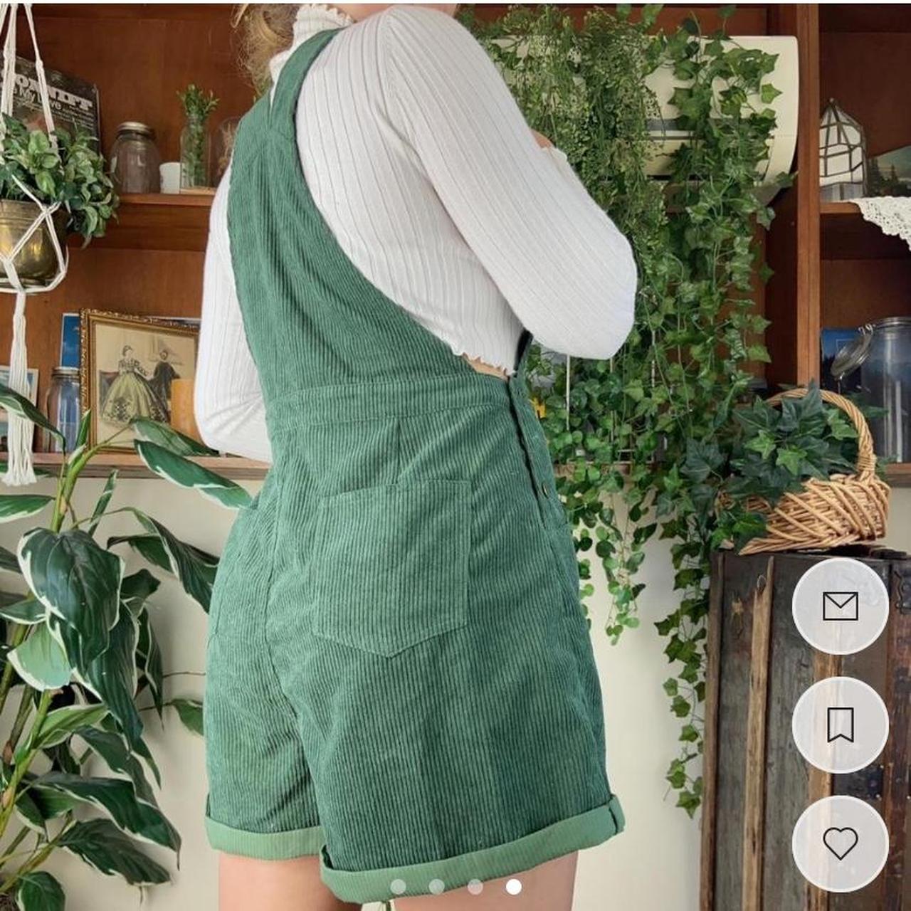 Cider Women's Green Dungareesoveralls Depop