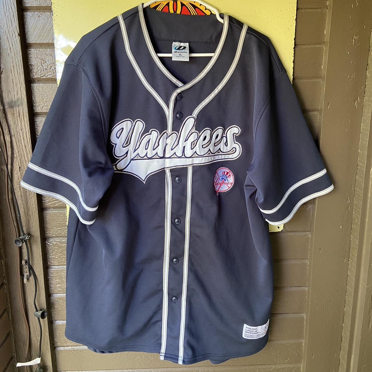 Vintage Adidas Yankees collared jersey Super - Depop