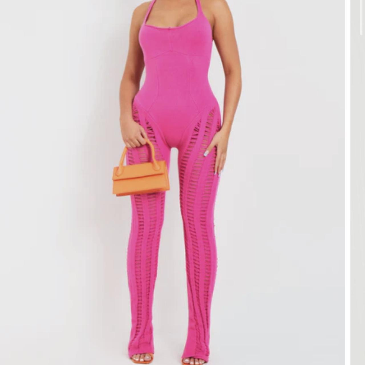 Missy Empire Women's Pink Jumpsuit Depop