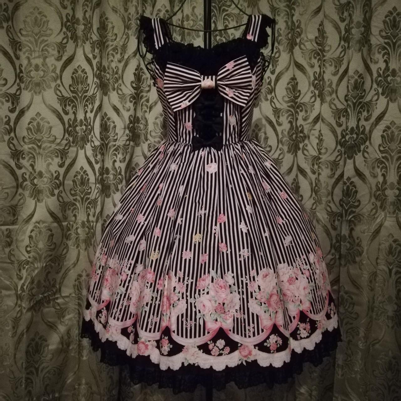 Tiara Rose Chest Ribbon JSK by Angelic Pretty