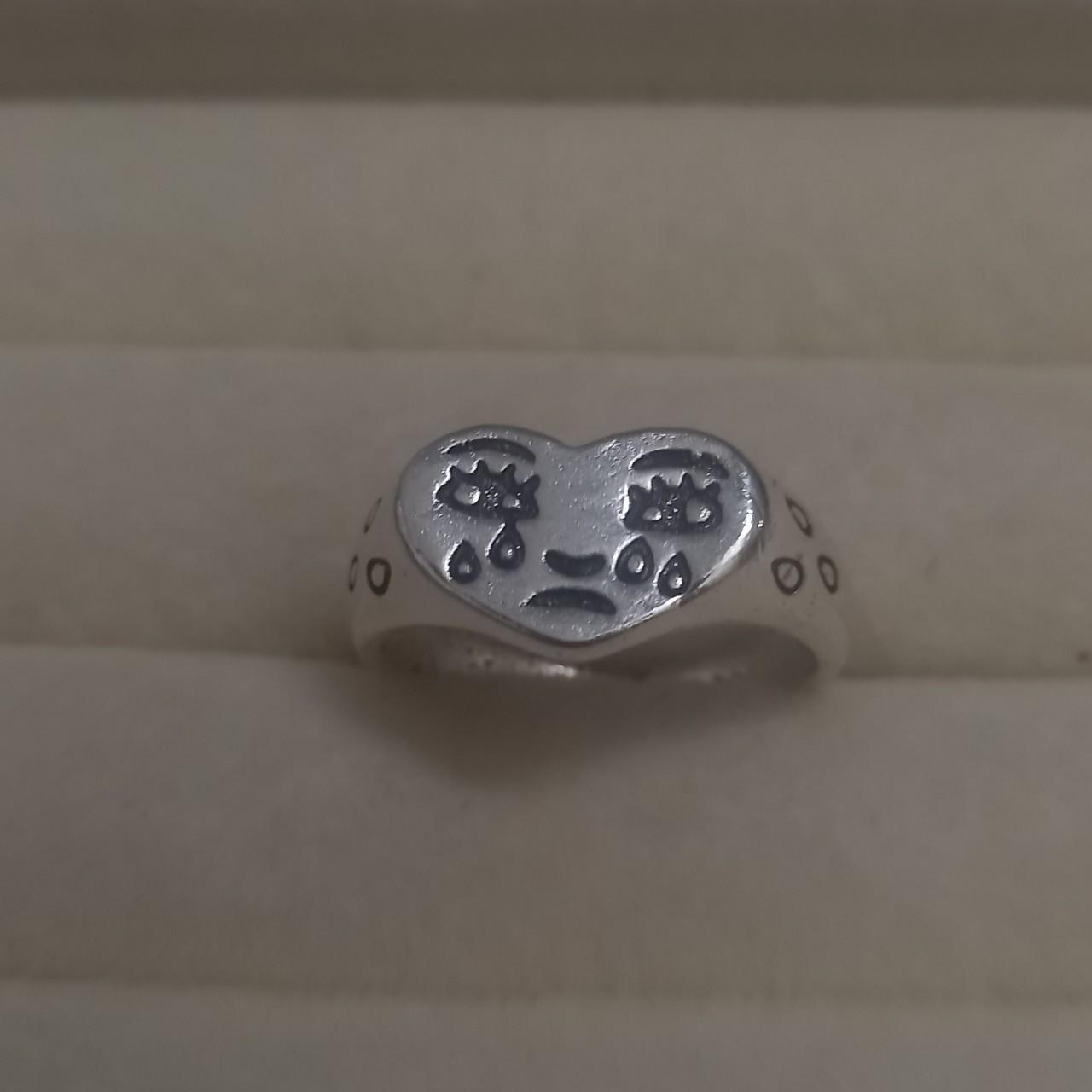 Crying heart face ring Size 17mm adjustable... - Depop