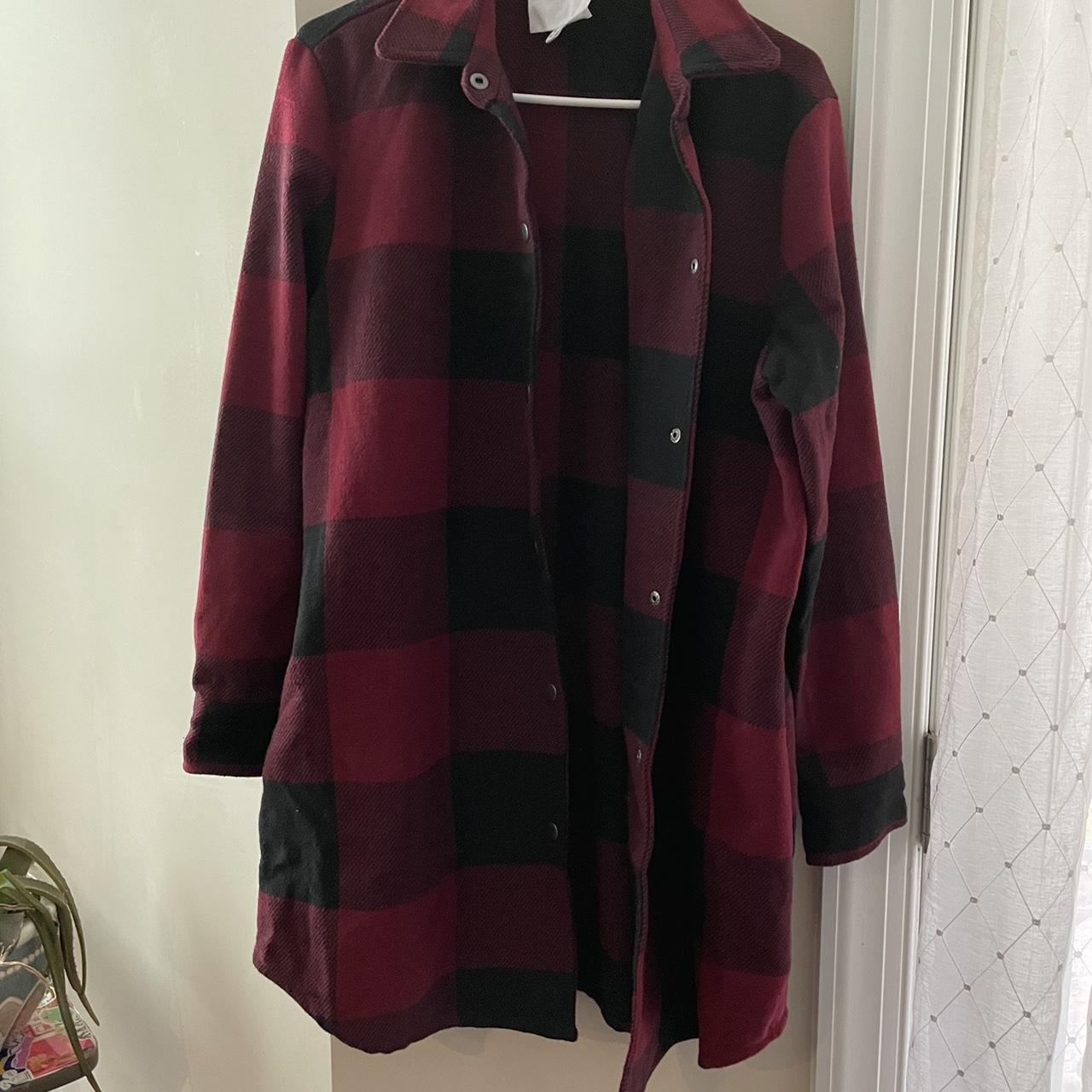 BB DAKOTA Jacket Red and black plaid jacket by