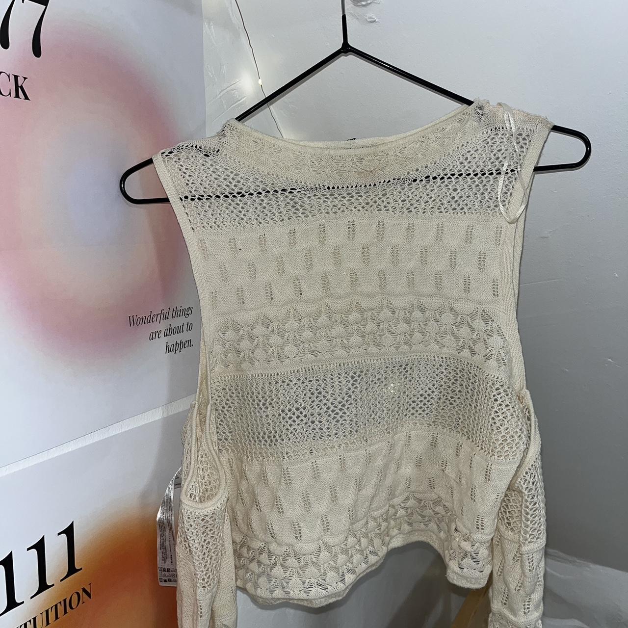 Zara crochet top in cream #zara Depop