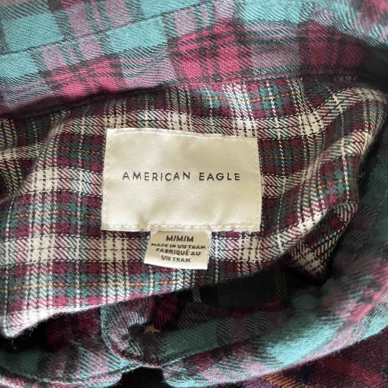 American eagle cropped patchwork flannel It’s... - Depop