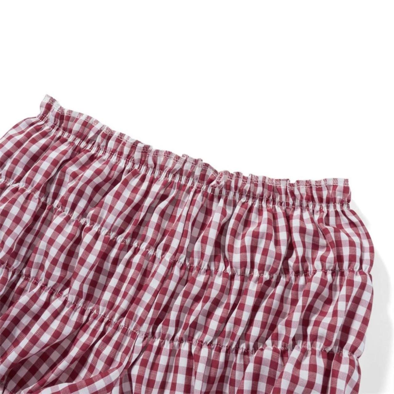 Cute Gingham Frilly Red Shorts/ Bloomers, Checkered,... - Depop