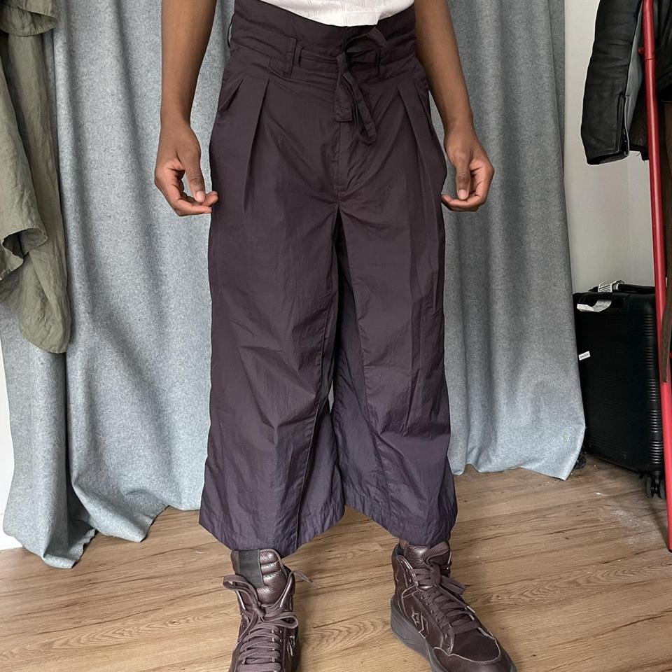 Sasquatchfabrix Nylon Hakama Pants High rise Loose... - Depop