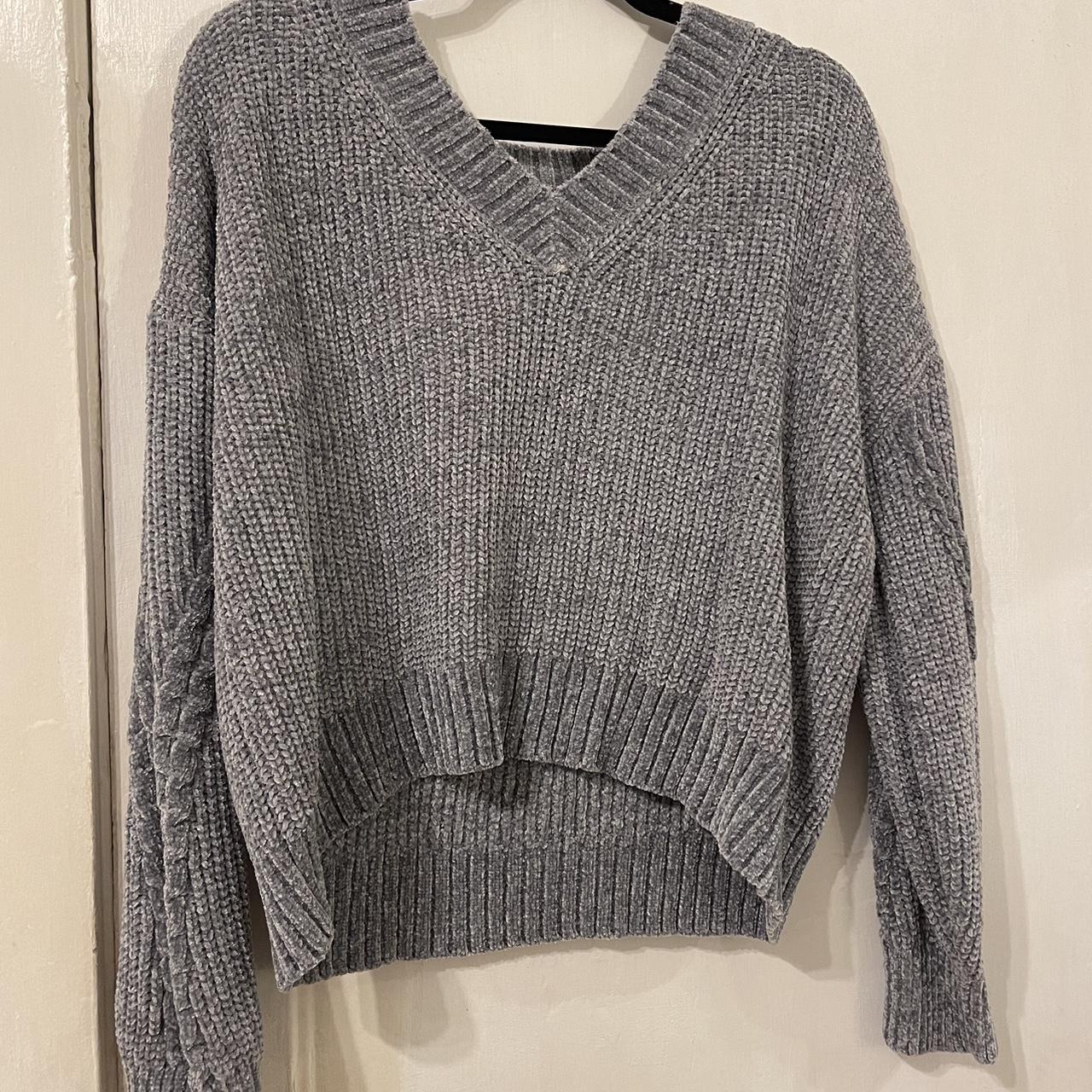 blue/gray sweater. super soft fabric (says size... - Depop