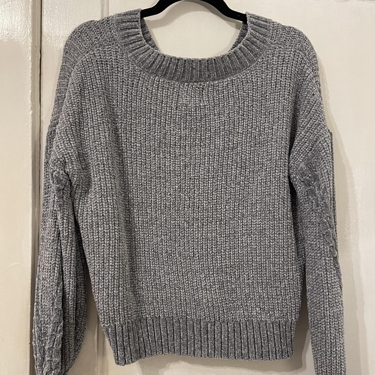 blue/gray sweater. super soft fabric (says size... - Depop