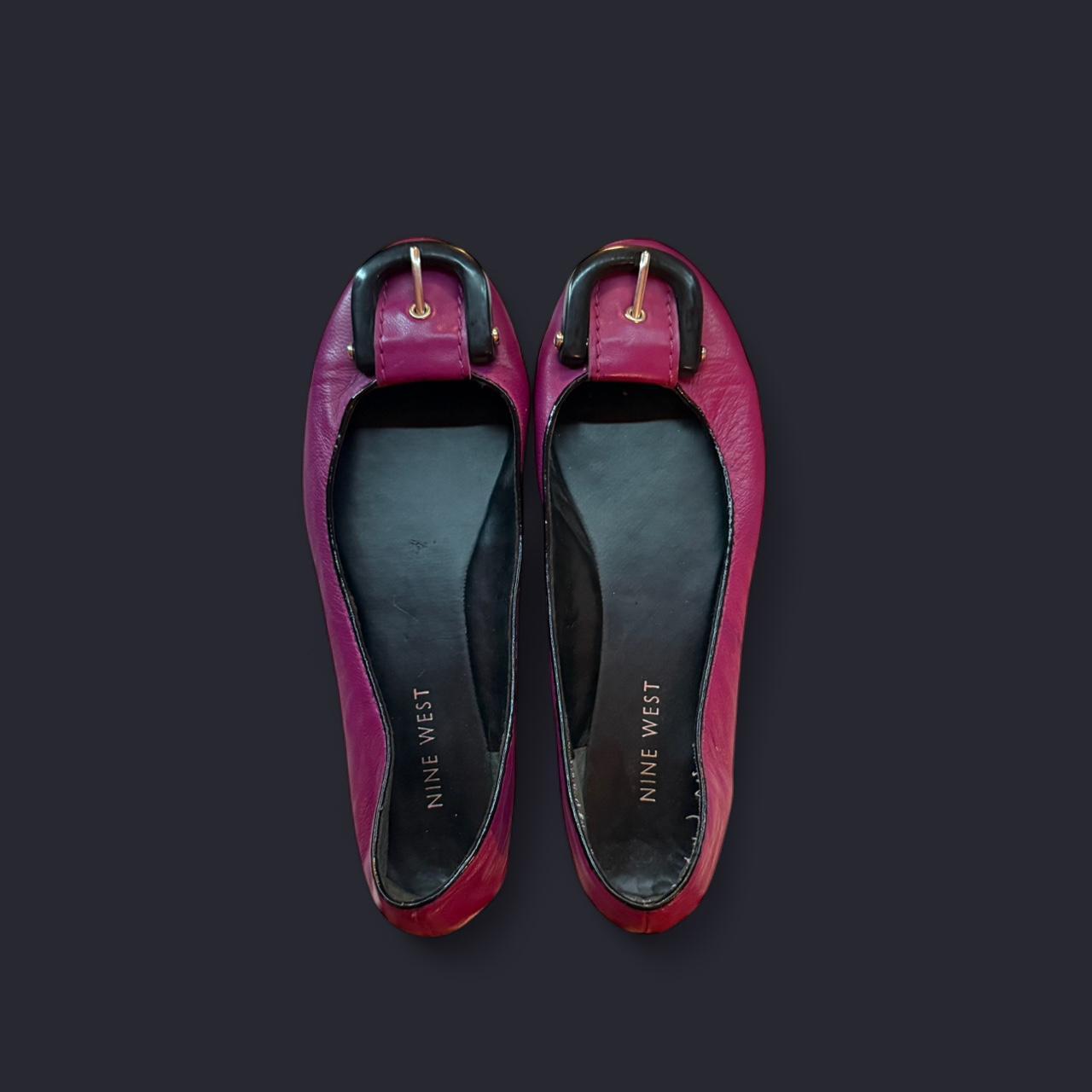 Nine West Women's Ballet shoes - Pink/Purple - US 6 – Vintage Dark pink/magenta Nine West ballet flats …