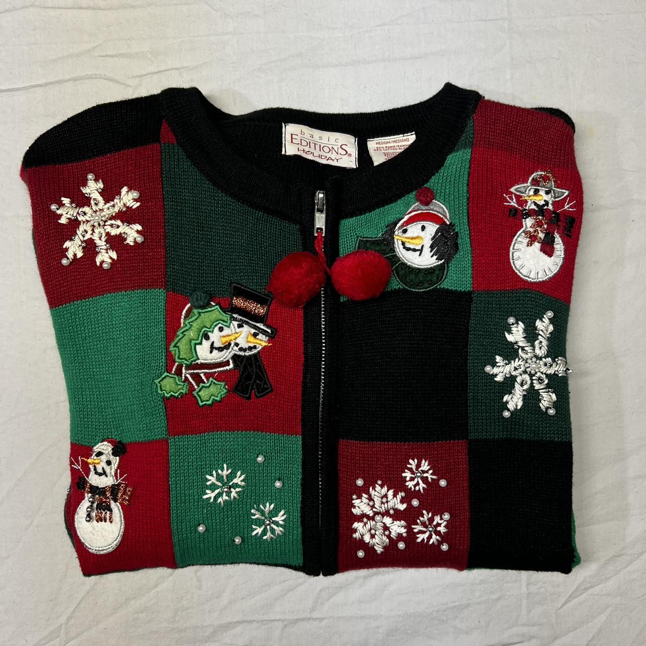 Basic Editions Women's Sweater - Multi/Red - M – … - image 3