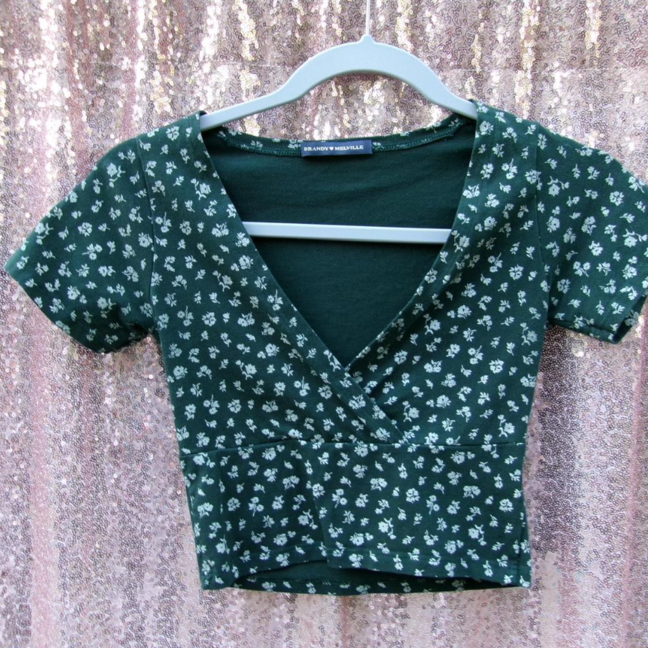 Brandy Melville green crop top brandy Melville... Depop