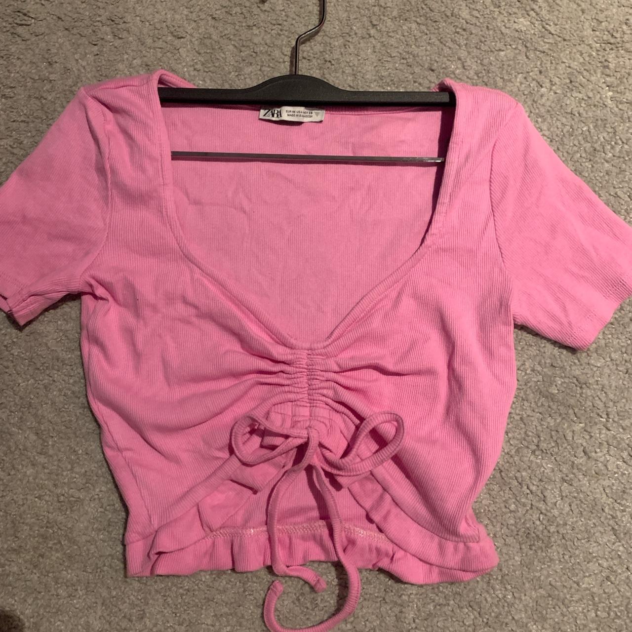 ZARA low cut adjustable drawstring ruched short... Depop