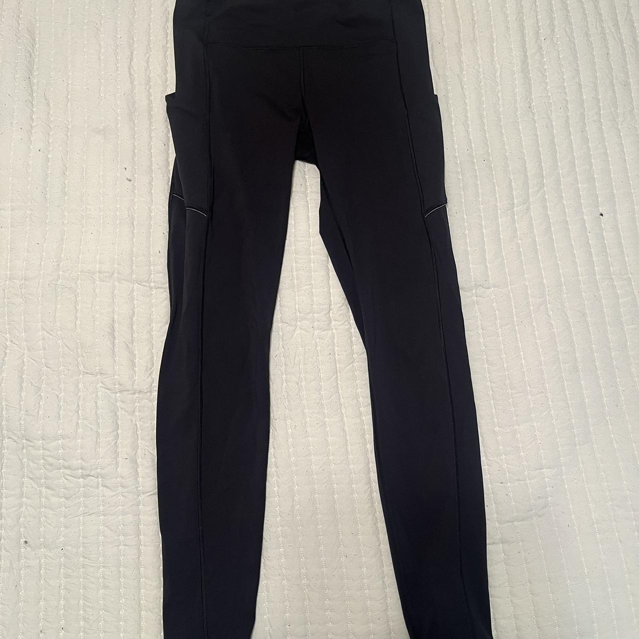 Black lululemon leggings with pockets Tiny hole on - Depop