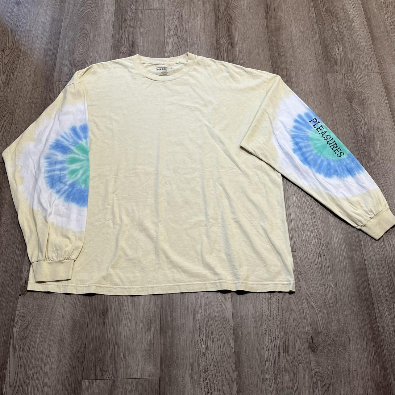 Pleasures Men's Cream and Black T-shirt