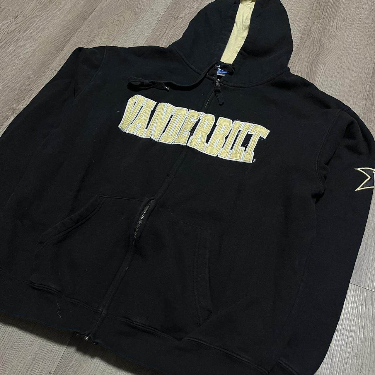 Men's Black and Gold Hoodie | Depop