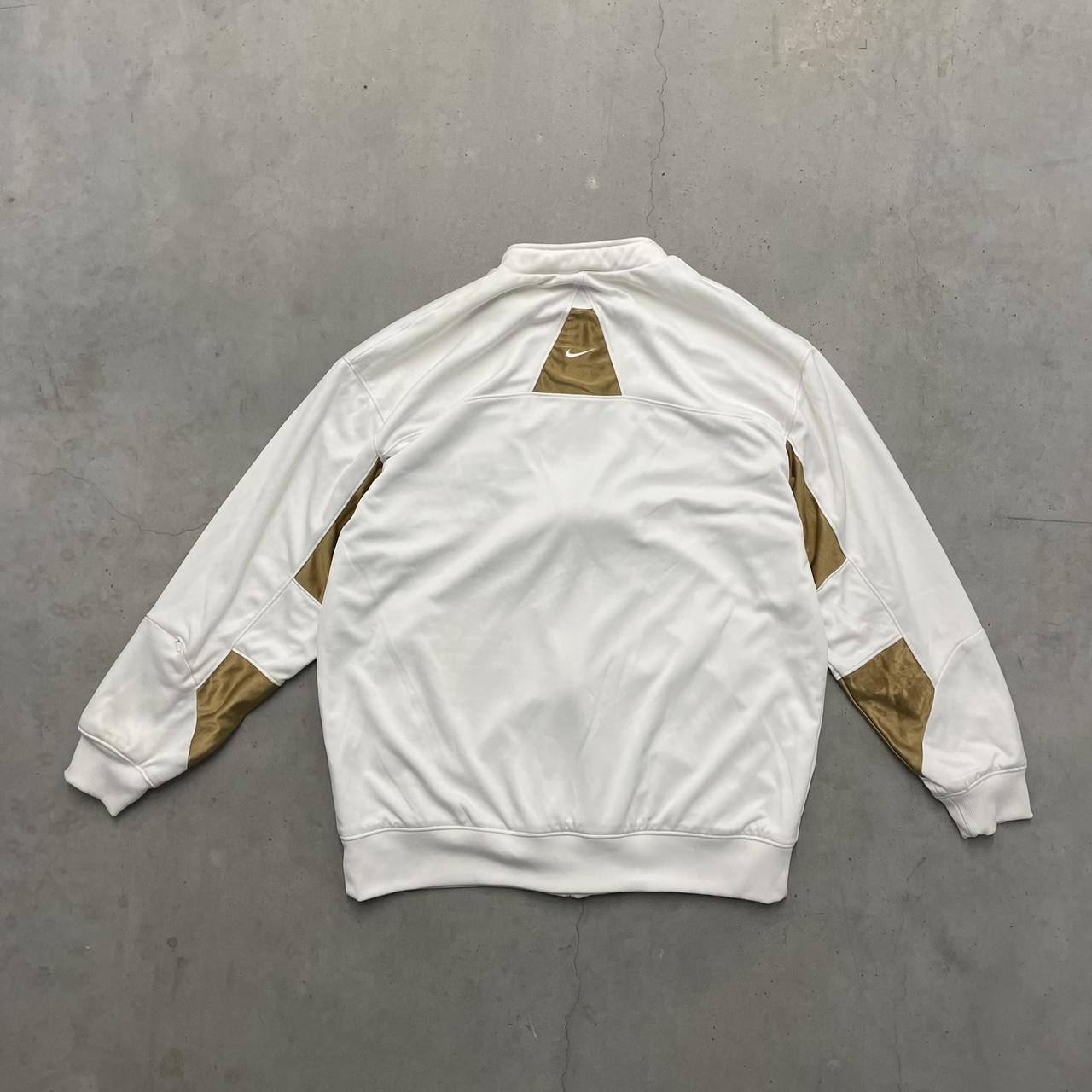 nike windbreaker white and gold