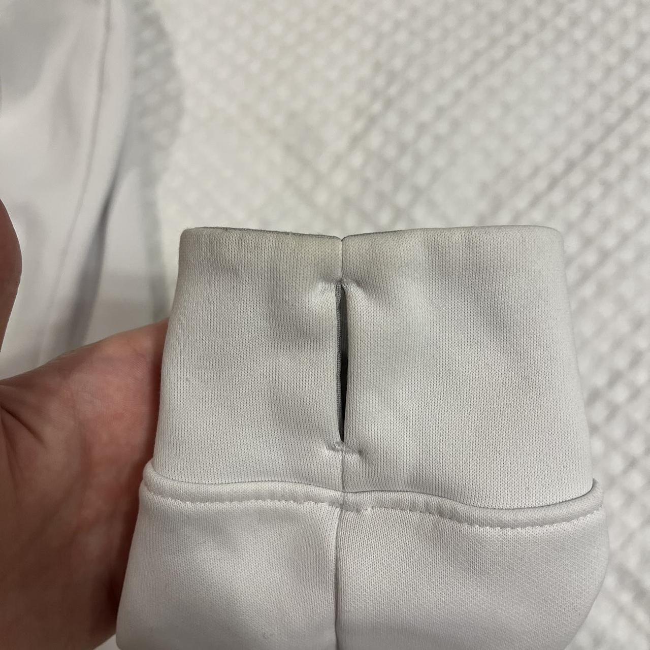 White Adidas Climawarm hoodie Some slight discoloring - Depop