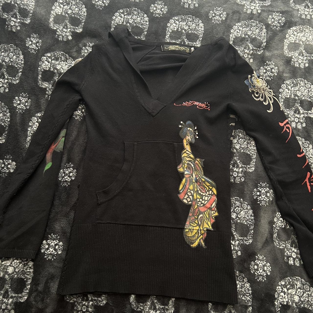 Beautiful Ed Hardy Hoodie Size Xs Lmk For Depop   P0 