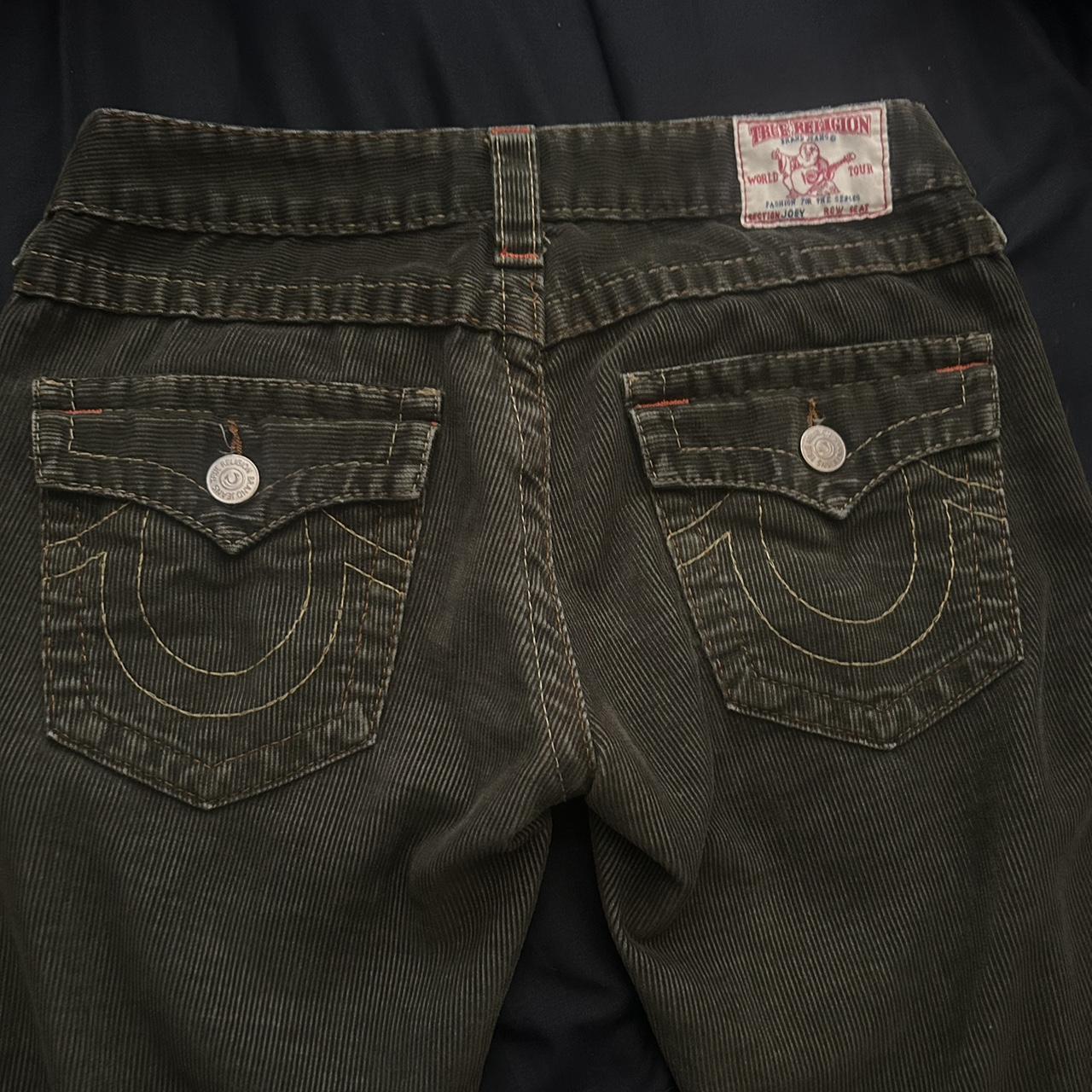green true religion corduroy flare jeans Dm... - Depop